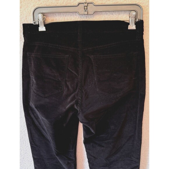 J. Crew 9" High-Rise Black Toothpick Velvet Jeans 29Tall Ankle Super Soft - Picture 7 of 12